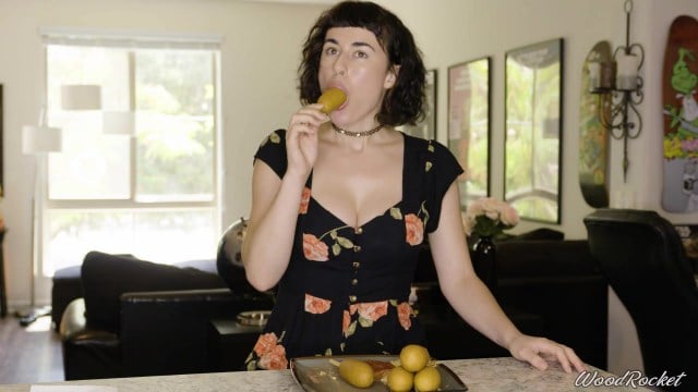 Porn Stars Eating: Olive Glass Loves Corn Dogs